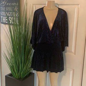 💐💙Crushed Velvet Mini Romper💙💐